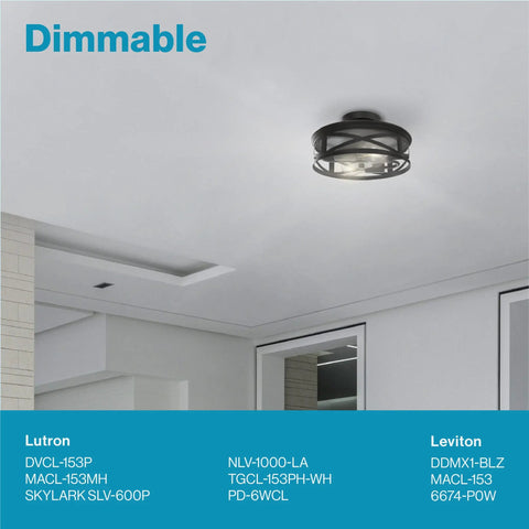 Industrial Dope Semi Flush Ceiling Light Fixture 2 Pack Matte Black Dual E26 Sockets Dimmable A19 Edison LED Bulbs Included 1600 Lumens Ideal For Hallway Kitchen Bathroom Modern Ceiling Lighting installed in modern room
