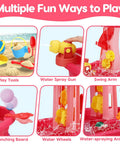3 Tier Water And Sand Table With Pump For Toddlers To Kids Ages 1 To 8 Outdoor Backyard Splash Play Set, multiple play tools