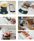 Adaptive Cutting Board With Pins For Safe One Handed Food Prep Slice N Fun includes non-slip tray and crinkle cutter in use