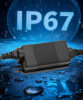 Beefy 12V 2A IP67 Waterproof DC Power Adapter With 5.5x2.5mm Plug, UL Certified, Wide 100-240V AC Input, Rugged Outdoor Ready Power Supply For LED Strips, Cameras, And Electronics, DIY Friendly, Waterproof Build For Tough Environments, black IP67 adapter with cord