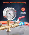 VEVOR 3-Gallon vacuum chamber with pump and gauge, stainless steel degassing kit, red-handled valve and 5 ft hose
