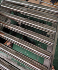 Heavy Duty Stainless Steel Conveyor Rollers 25mm 32mm 38mm 50mm 4 Pack Portable Unpowered Replacement Rollers For Easy Track Movement Durable Wear Resistant Rust Proof With Spring Retention Design on conveyor frame
