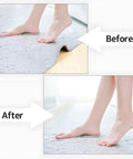 Before and after using 12 Pack No Slip Rug Tape For Area Rugs Double Sided Rug Grips Sticky Carpet Tape For Hardwood Floors And Tiles