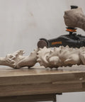 No Nonsense Heavy Hitter 8 Amp Mini Wood Carving Router with Dead Simple Quick Change Tungsten Carbide Blades for Sculpting detailed wood dragon