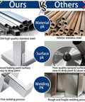 Comparison of Heavy Duty Built Tough Stainless Steel Towel Hooks 4 Pack Chrome Polished Square Wall Mount Hangers materials and build quality