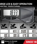 8 Inch Digital Caliper With IP67 Stainless Steel Build, showing large LCD display and intuitive controls for precision measurement