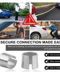 2 Pack Battery Post Shim Lead Adapters For Positive And Negative Posts Pure Lead Terminal Converter For Automotive Battery Posts Durable Car Battery Accessories with secure connection features.