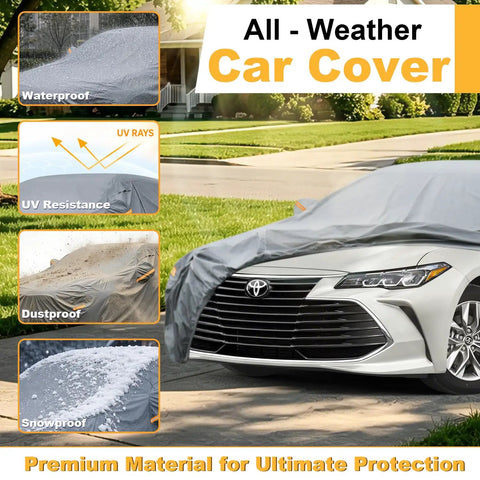 All Weather 16 Layer Car Cover Waterproof Heavy Duty Outdoor Vehicle Cover Universal Fit For Sedan SUV on Toyota Camry