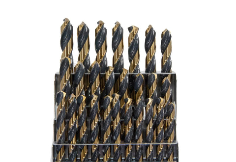 KFD26J-SET 26 Piece Heavy Duty High Speed Steel Drill Bit Set A To Z Sizes in a metal case