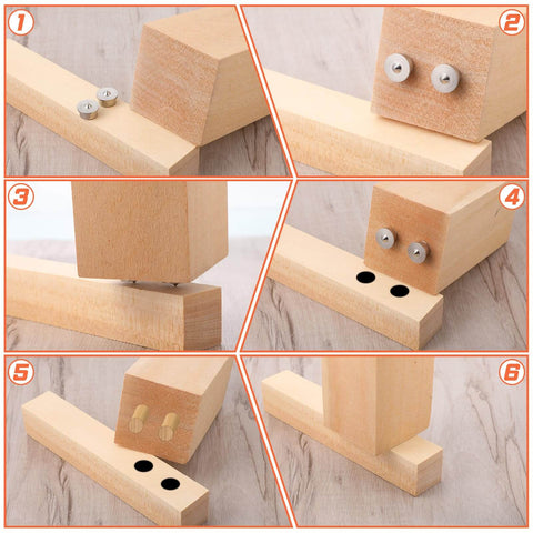 Solid Dowel Pin Centers Drill Hole Tool Set For Woodworking, 12 Pcs Transfer Plugs Marking Wood for Accurate Alignment