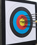 High Density EVA 20 Inch Archery Target Set with arrows in bullseye for backyard practice