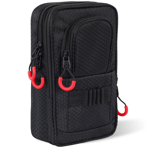 Zippered Golf Ball Bag Organizer With Three Pockets Fits 12 To 15 Balls And A Valuables Pocket For Phone And Wallet On The Go