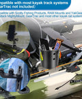 Heavy Duty T Bolts For Kayak Track Rail And T Slot Mount Screw Setup Built Tough To Give Your Deck A Badass Lockdown Hella Durable 1 Inch Long Hardware Fastener Set Comes In A Six Pack For Every Adventure shown with kayak accessories.