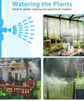 Outdoor Patio Misting System Kit For Cooling, 75 Feet With 28 Brass Nozzles And Three Quarter Inch Adapter in garden