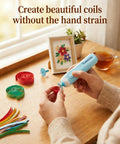 Effortless Electric Quilling Pen With Dual Tip For One Sixteenth To Three Eighths Inch Paper Strips Battery Powered Slotted Quilling Tool
