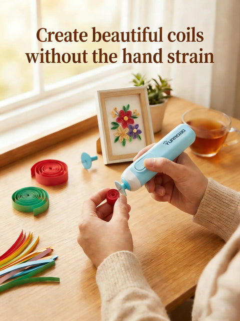 Effortless Electric Quilling Pen With Dual Tip For One Sixteenth To Three Eighths Inch Paper Strips Battery Powered Slotted Quilling Tool