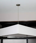 Fully Customizable Modern Square Drum Pendant Light With Adjustable Hanging Height And Matte Finish Cable Fresh Contemporary Ceiling Fixture For Dining Room Dead Simple Install - white square design.