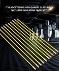 Top Tier Fiberglass Fish Tape Rod Kit Lets You Run Wire Through Walls And Attics Like A Pro With 10 Piece Flexible Cable Puller Set Featuring Brass Connectors For Any Tough Job Around The House Or Business yellow fiberglass rods with brass connectors