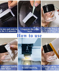 Set of four black laser engraving marking paper sheets, 39x27 cm, for ceramics, glass, and metal.