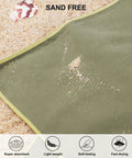 Ultra Compact Microfiber Travel Towel For Gym Beach And Camping with sand-free feature on sandy surface