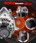 2.4L Honda Accord Alternator Drop-In Replacement 2014 2015 2016 2017 12V 110Amp CW New, Stable Output, OE 31100-5A2-A02