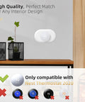 Snow Color Nest Thermostat 2020 Wall Plate Cover And Trim Kit on wall with decor, showing compatibility information