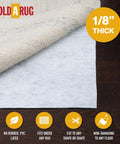 Non Slip Rug Pad 6 Foot By 9 Foot One Eighth Inch Thick For Hardwood Vinyl Tile And Laminate Floors Keeps Area Rugs Secure Safe Indoors