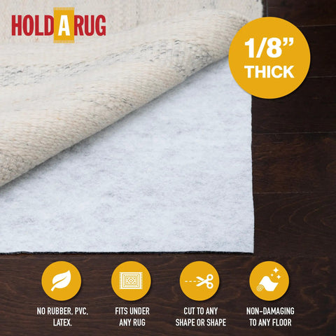 Non Slip Rug Pad 6 Foot By 9 Foot One Eighth Inch Thick For Hardwood Vinyl Tile And Laminate Floors Keeps Area Rugs Secure Safe Indoors