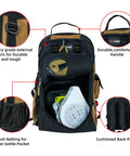 Heavy Duty Welding Backpack With Removable Helmet Bag And Mega Capacity Built Tough With Military Grade Fabric and Organizer