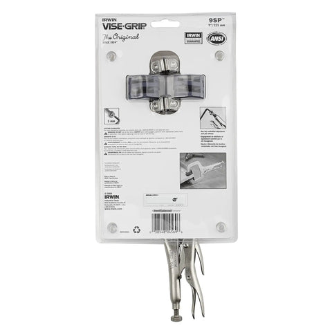 Beefy Locking C Clamp Set With Wide Opening Jaws And Guarded Quick Release Trigger, High Grade Alloy Steel Construction, 2 Piece Clamp Bundle For Securing Tapered Or Odd Shaped Work On Any Project, packaged 9-inch clamp