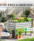 Heavy Duty Raised Garden Bed With Legs 48 By 24 By 32 Inches Galvanized Elevated Planter Box in garden setting.