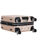 Diamond Tower Hardside Luggage With Expandable Design Rose Gold Finish Eight Wheel Spinner Travel Case lightweight view