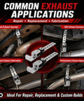 2 Pack Swivel Exhaust Hangers For Universal Exhaust System, Rotating Muffler Brackets With Vibration Dampening collage