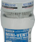Compact Mini Vent Air Admittance Valve With Pvc Adapter rated up to 160 DFU, designed for easy installation and smooth waste flow.