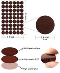 Diagram showing 540 Piece Hole Cover Stickers Set 10 Sheets Textured PVC Caps Stick On For Cabinets Bookcases And Desks In 10 Colors