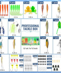 All In One Fishing Lures Kit With 92 Pcs Tackle Box Includes Crankbaits Spoons Hooks Weights And Other Accessories For Bass