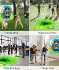 Battle Golf Chipping Practice Mat For Backyard Swing Training And Family Fun Double Sided Hitting Mat in various settings