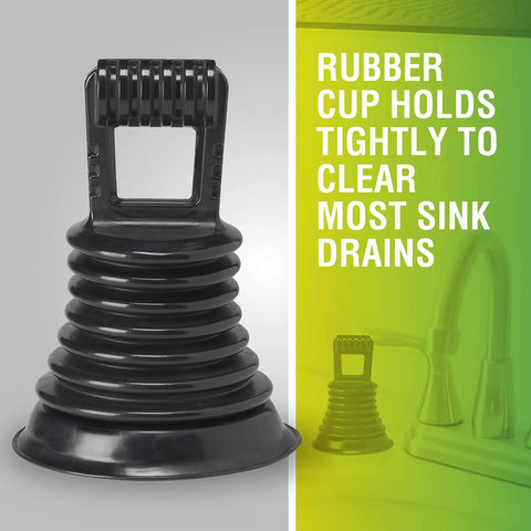 Must Have Mini Bellows Sink Plunger For Kitchens Bathrooms Baths Laundry Tubs And RVs Compact Powerful Clog Clearing Tool With Rubber Cup Easy To Store Portable Great For Quick Drains beside faucet