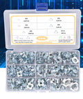 105 Piece T Nut Assortment Kit Galvanized Carbon Steel 4 Prong Tee Nut Fasteners in box