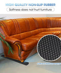 Four Pack Non Slip Furniture Rail Pads For Recliners Sofas And Couches Rubber Floor Protectors under leather couch
