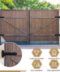 Beefy 4 Pack 13 Inch Heavy Duty Gate Hinges 900 Lb Capacity 180 Degree Open Thickened Solid Carbon Steel Hardware Bolt On Or Weld On For Barn Wood Metal Gates Fences Sheds Garages Garden Gates Obround Hole on double wooden gate