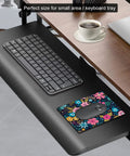 Extra Small Floral Mouse Pad 5.5 by 7 Inches Travel Ready Waterproof and Washable Desk Mat for Wireless Mice and Laptops