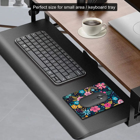 Extra Small Floral Mouse Pad 5.5 by 7 Inches Travel Ready Waterproof and Washable Desk Mat for Wireless Mice and Laptops