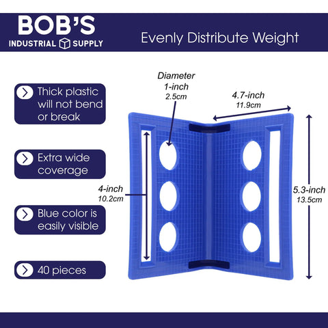 Heavy Duty Plastic Cargo Corner Edge Protectors Forty Pack Blue Four Inch Flatbed Strap Guards For Shipping Boxes Pallet Racks And Furniture Moves Built Tough For Any Big Rig Haul