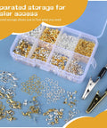 1320 Pcs Jewelry Making Kit With Crimp Beads Crimp Tubes Knot Covers Bead Tips Jump Rings And Lobster Clasps In Sturdy Storage Boxes