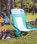 Low Seat High Back Beach Chair With Mesh Back Folding Design Lightweight Grab And Go Outdoor Camping Chair In Campground
