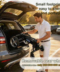 Built Tough Smart Follow Electric Golf Push Cart With Dual Radar Tracking And App Remote Control One Click Foldable Frame in car trunk