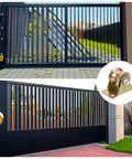 Sliding gate with 2 Pcs U Groove Pulley Wheel Casters 1 Inch Groove U Type For Sliding Gates Industrial Machinery And Wire Rope Rails