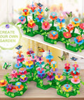Flower Garden Building Kit For Kids 3 To 7 Years Old With 148 Piece Set And Storage Case Educational STEM Toy Preschool Garden Playset