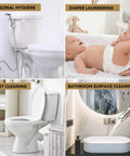 Dual Function Bidet And Diaper Sprayer For Toilet, Top Notch Hygiene Upgrade with multiple use cases for cleaning
